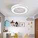 Cena Fabryczna Wentylator Sufitowy Ze Światłami 3-poziomowy Ściemnialny Za Pomocą Pilota Prosty Wentylator Sufitowy LED Do Sypialni Light Macaron Ultra Thin Nordic Light Salon Ochrona Oczu Nowoczesna