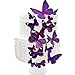 Edible Butterflies - Assorted Royal Purple Set of 15 - Cake and Cupcake Toppers, Decoration