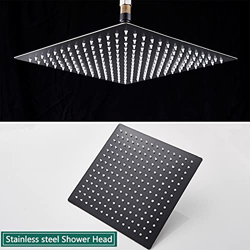 Robinet de douche noir contre les brûlures grâce à l'écran digital
