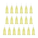 PATIKIL Blunt Tip Dispensing Needles 32G, 20 Pcs 0.26 Inch Industrial Liquid Dispenser Needle with Lure Lock for Refilling Liquid Ink Adhesive Glue, Yellow