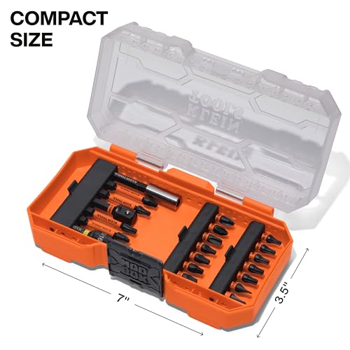Image of Klein Tools 33801B 21-Piece Impact Driver Bit Set, Impact-Rated Alloy Steel, Precision Machined, MODbox Compatible Storage Case, Professional Tool Kit