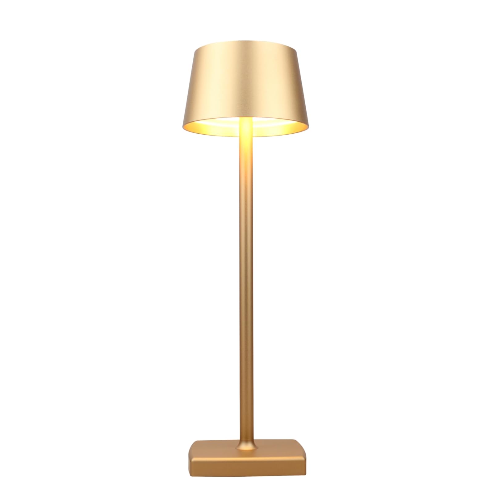 MADCKDEDRT Rechargeable Lamp,Cordless Table Lamp, Dimmable, led Desk lamp, Aluminum, IP54 Waterproof, Suitable for Indoor and Outdoor Lighting (Gold)