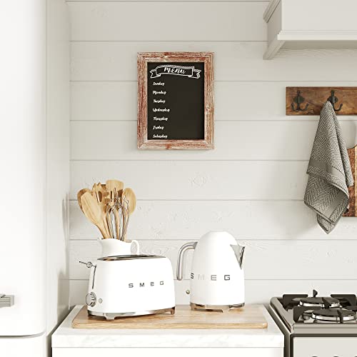 Barnyard Designs Rustic Distressed Brown Magnetic Framed Chalkboard Sign, Vintage Farmhouse Wall Hanging Display Board, Use With Liquid Or Traditional Chalk, For Menu, Kitchen, Or Wedding, 11” X 14” #TOP1