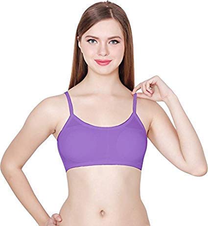 Image of Girls Cotton Lightly Padded, With Removable Pads Non-Wired Bralette Bra