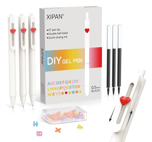 Set de 6 bolígrafos gel negro punta fina 0.5mm