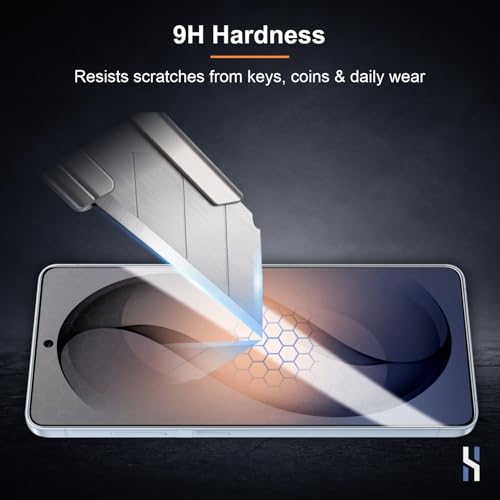 Image of Tempered Glass for Samsung Galaxy S26 Plus (6.7 Inch) Military Grade 9H Screen Guard, Anti-Scratch, Shatterproof, Edge to Edge Full Coverage - Black Border
