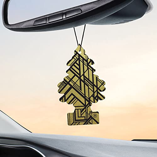 Little Trees Car Air Freshener I Hanging Tree Provides Long Lasting Scent For Auto Or Home I Gold, 24 Count, (4) 6-Packs #TOP4
