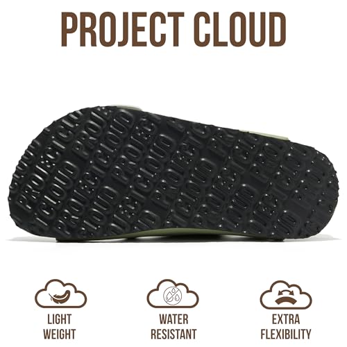 Image of Project Cloud 100% Genuine Leather Footbed Sandals for Women 2026 Comfortable Beach Essentials Womens Sandals Memory Foam Vacation Essentials Slides for Women Footwear (Santorini)