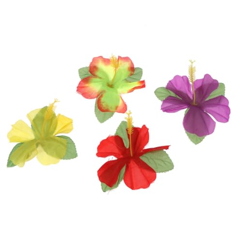 PACKOVE Flores Artificiales Varios Estilos de Hibisco Flores Falsas de Tela Realistas y para Hacer y Tropical para de Bodas y Fiestas Varios Estilos