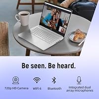 HP 14" HD Laptop, Intel N150, 4GB RAM, 384GB Storage (128GB UFS + 256GB SD Card), 720p Webcam, Slim Design, WiFi 6, Student Business Computer, 1 Year Office 365, Win 11 Home S, Natural Silver — image 6