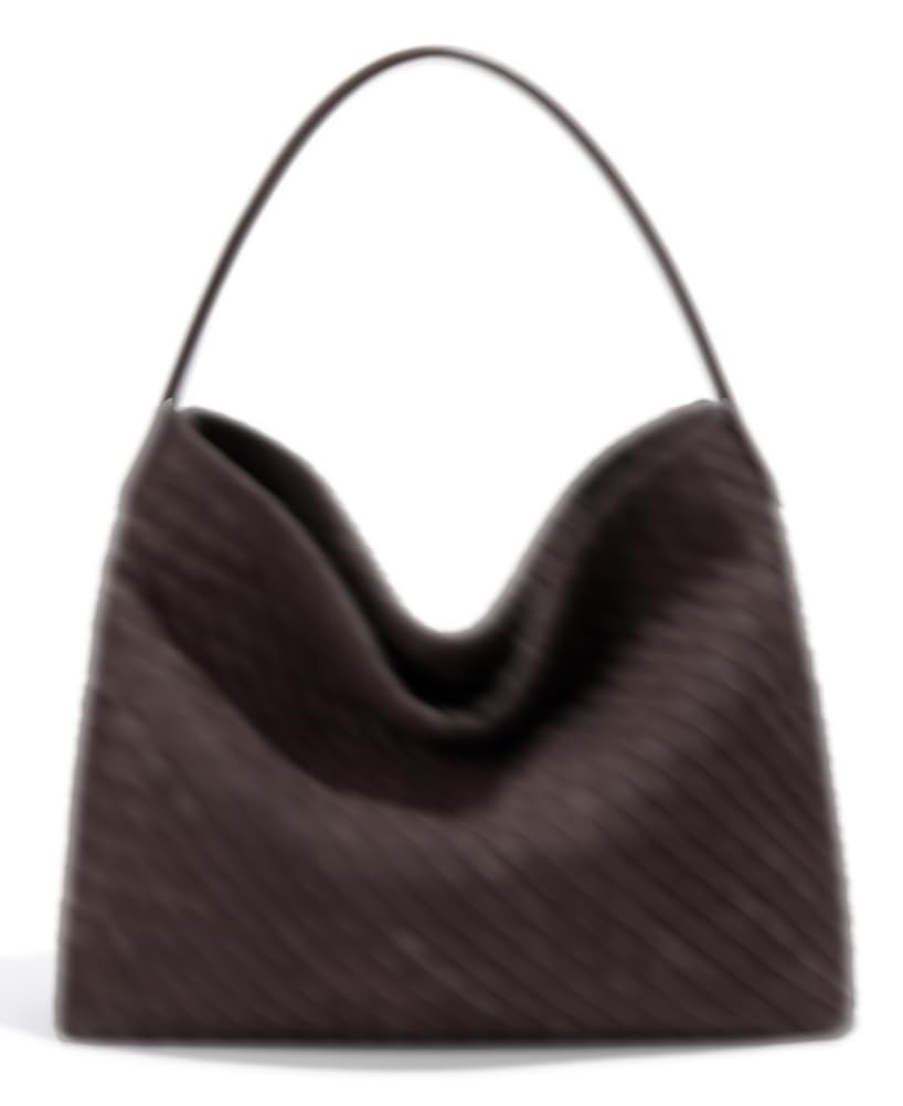 Slouchy Suede Woven Hobo Bags Women Trendy Suede Purse Crossbody Crescent Shoulder Satchel Bag Top Handle Tote Handbag | Slouchy