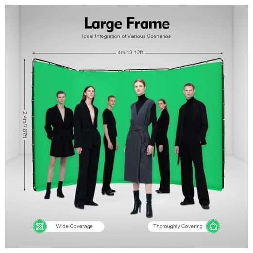 Portable Large Green Screen Backdrop with Stand
