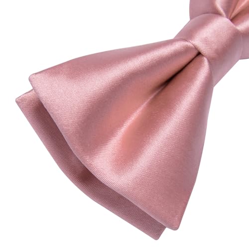 Image of YourTies Bow Ties for Men Pretied Bowties Solid Color Satin Bow Tie Formal Business Tuxedo Wedding Party Prom