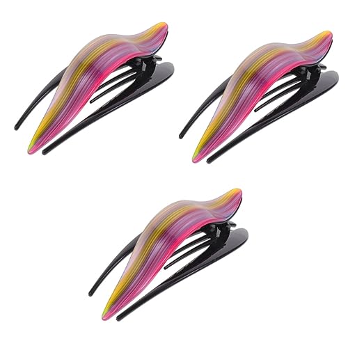 Pince à cheveux en queue d'aronde : lot de 3 barrettes en acétate