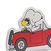 Open Road Brands Peanuts Snoopy and Woodstock in Red Car Wood Wall Decor - Fun Snoopy Wall Art for Home Decorating #3
