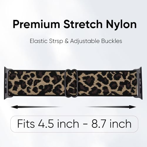 Image of 10 Pack Stretchy Bands Compatible with Apple Watch Band 40mm 38mm 41mm 42mm 44mm 45mm 46mm 49mm Women Men, Nylon Solo Loop Elastic Sport Straps for iWatch Series 11 10 9 8 7 6 5 4 SE 3 Ultra