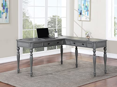 OSP-Home-Furnishings-Country-Meadows-L-Shape-Desk-with-2-Full-Drawers-and-Power-Hub-Plantation-Grey OSP Home Furnishings Country Meadows L Shape Desk with 2 Full Drawers and Power Hub Plantation Grey