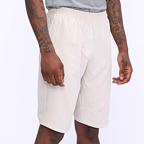 Ajcoflt Calções esportivos masculinos de secagem rápida com bolsos laterais elásticos na cintura Cal