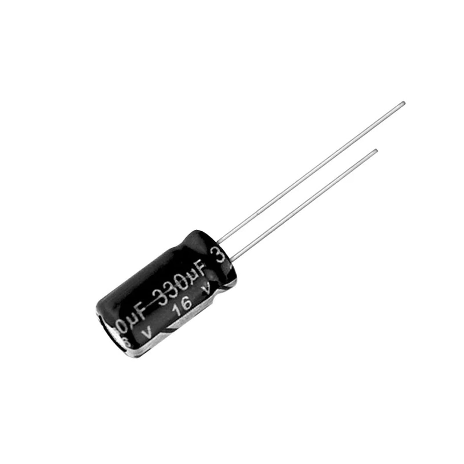 Condensateurs électrolytiques en aluminium 16V 330uF 6x11mm pour composant électronique, 50x