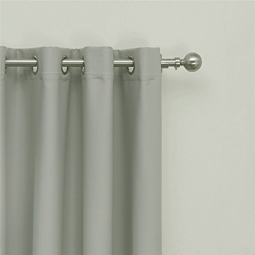 Nauxcen Blackout Curtains, 50X96 Inch 1 Panels Gray Grommet 80% Blackout Darkening Window Curtains For Bedroom Living Room #TOP1