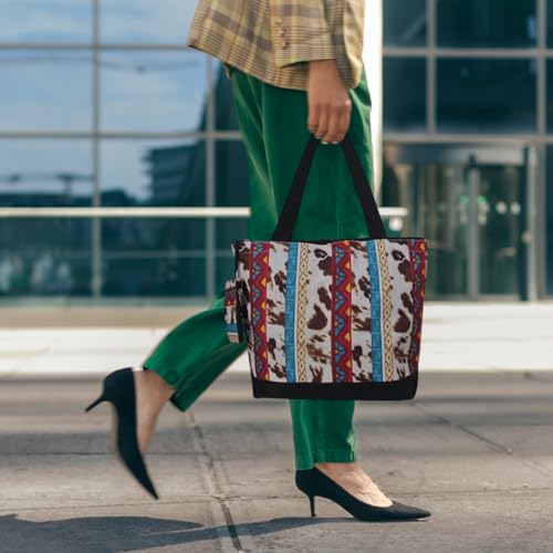 Image of NGIL Medium Top Zipper Closure Canvas Tote Bag with Attached Matching Coin Purse For Moms and Nurses