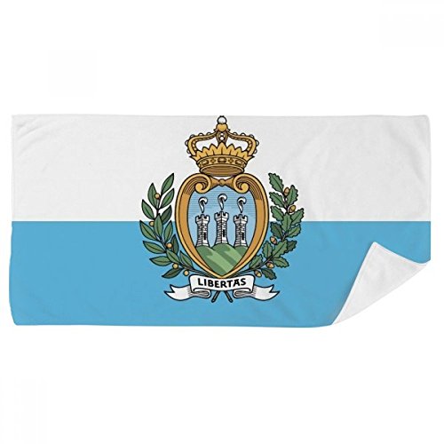 Serviette de bain drapeau Saint-Marin pour peaux sensibles 35x70cm