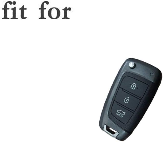SEGADEN Silicone Cover Protector Case Holder Skin Jacket Compatible with Hyundai 3 Button Flip Remote Key Fob CV2156 Black image 3