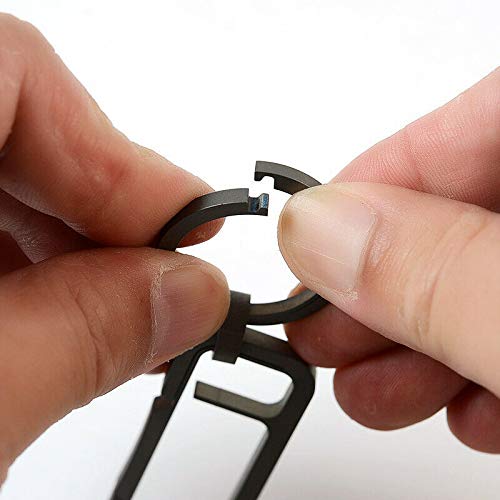 Mousqueton en alliage de titane pour porte-clés - Boucle de suspension