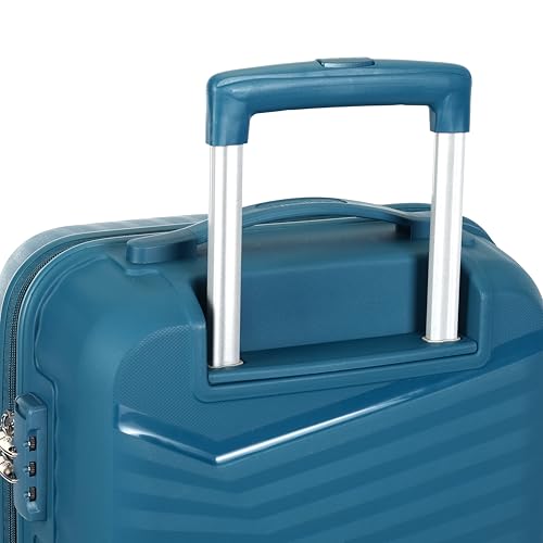 Image of Kamiliant by American Tourister Rock-Lite Small 55 Cm Cabin Hard Sided Trolley Bag for Men & Women, Suitcase 35L for Travel with 3 Digit Combination Lock - Deep Ocean