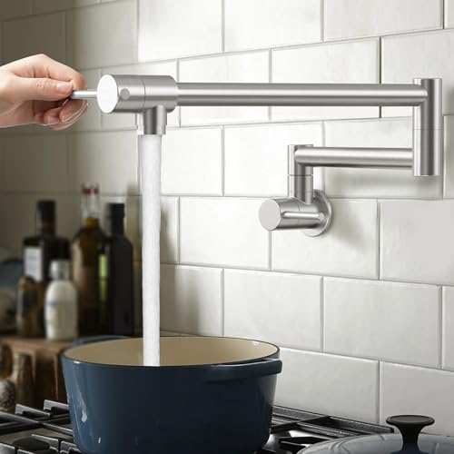 KES Pot Filler Faucet (25.6 Brushed Nickel)