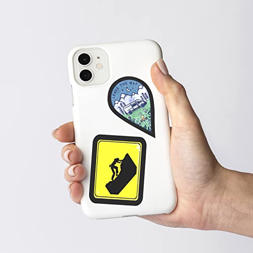 Image of FlyBuyHub Travel Aesthetic Vinyl Stickers for Phone Case, Laptop, Notebook, Diary, Water Bottle, School Bag - Self-Adhesive Set of 50 Glossy and Waterproof (City Travel)