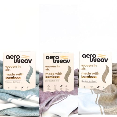 Image of Ultra Lightweight Bamboo Bath Towel-Set of 3| 155x80 CM| Quick Dry, Highly Absorbent, Skin-Friendly & Eco-Friendly Towels |Perfect for Daily Use, Travel (Less Than 200gm) & Gifting
