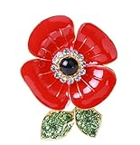 GFM® Broche en forme de coquelicot   Jour du Souvenir (Brch PPY 2622), Small, Métal