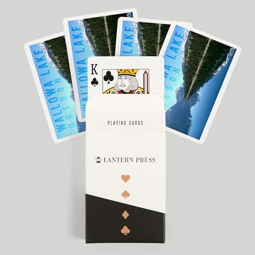 Lantern Press Wallowa Lake Oregon 52 cartas póker miniatura 6