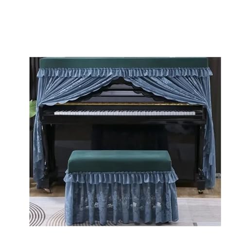 Housse de piano en dentelle brodée minimaliste, housse anti-poussière for, jupe fine gaze, étui protection velours for(Style-B1,Bench cover 78x38cm)