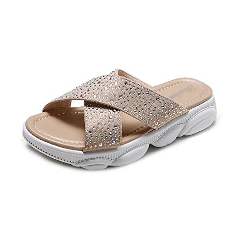 Pantoufles femmes plateforme plates mode extérieur et plage taille 6