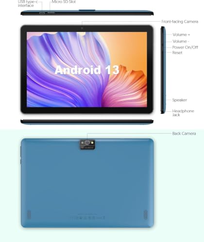 Image of BAKEN 10.1 Inch Tablet with Case, Android Tablet 64GB ROM 1TB Expand