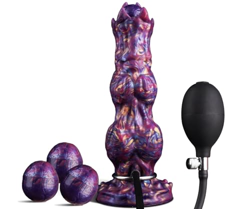 12 Inch Fantasy Ovipositor Toy with Pulsating Eggs and Adjustable Base DO26360