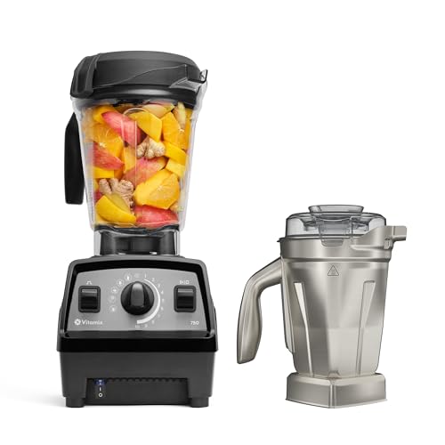 Vitamix Propel Series 750 Blender + Stainless Steel Container, Four Blending Programs, Self-Cleaning Program, Professional-Grade Blender for Smoothies, Soups and More, Stainless-Steel Blades, Black