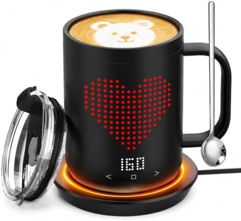 Smart Heated Coffee Mug with Temperature Control, 14oz Self Heati...