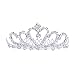 Produktbild Gobesty Silber Kristall Tiara Krone, Kristall Strass Tiara Krone mit Kamm Krone Braut Tiara Diadem für Hochzeit Proms Festzüge Prinzessin Parties Geburtstag