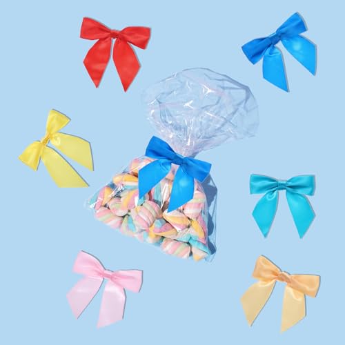 Lazos de satén de 4.5 pulgadas para manualidades y bolsas de caramelos de Navidad 7