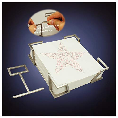 Artsondesk Modern Art Dinner Napkin Holder - St216 Stainless Steel Satin Finish Patent Applying For-- Dinner Luncheon Lunch Paper Napkin Holder Dispenser Organizer Christmas Thanksgiving Gift. #TOP2