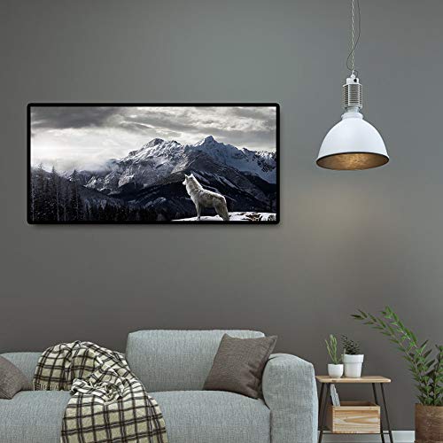 Montagna di Neve e Lupo DIY Diamond Painting 5d