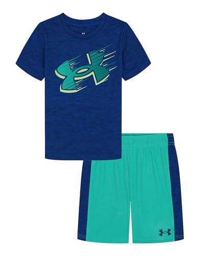 Image of Under Armour Boys' 2-piece Short Sleeve Graphic T-Shirt and Shorts Set, Lightweight & Breathable