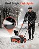 VOLTASK 48V Cordless Snow Blower, 48-Volt | 20-Inch Brushless Electric Snow Blower Cordless, Battery Snow Blower with Directional Plate & LED Lights (2 * 24V Battery & Dual Quick Charger Included)