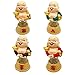 Amosfun 4 Pezzi Decorazioni per cruscotto Auto Resina monaci danzanti Giocattoli Bambolina Giocattolo Bambole Figure per Regali Interni da Tavolo per Auto Ornamento