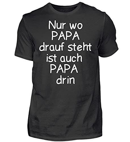 T-Shirt Homme Noir Généralement où Papa Drauf Steht pour le Weekend