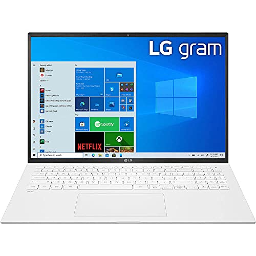 LG Gram 16Z90P – 16" WQXGA (2560 x 1600) portátil ultraligero, Intel Evo con 11ª generación de CPU Core i5 1135G7, 8GB RAM, 256GB SSD, Alexa integrado, batería de 22 horas, Thunderbolt 4, blanco – 2021