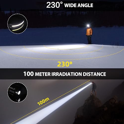 Lampe frontale LED rechargeable USB mains libres pour cyclisme - 5